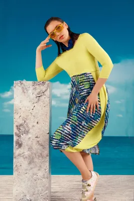 Kozan By Wild Curves: Jessica Dress In Lake (IL-1913)