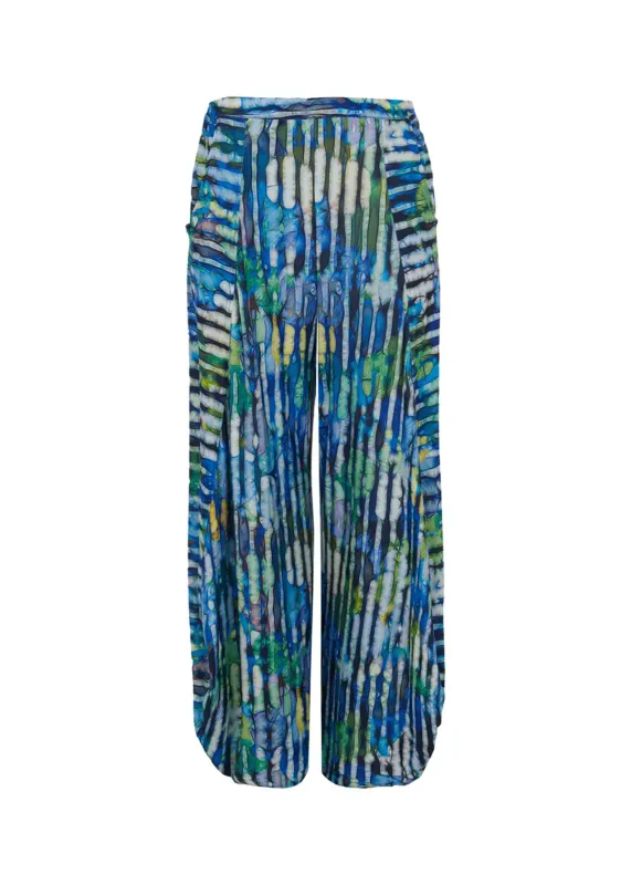 Kozan By Wild Curves: Jade Pant In Lake Print (VG-3911)