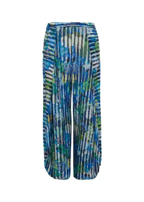 Kozan By Wild Curves: Jade Pant In Lake Print (VG-3911)