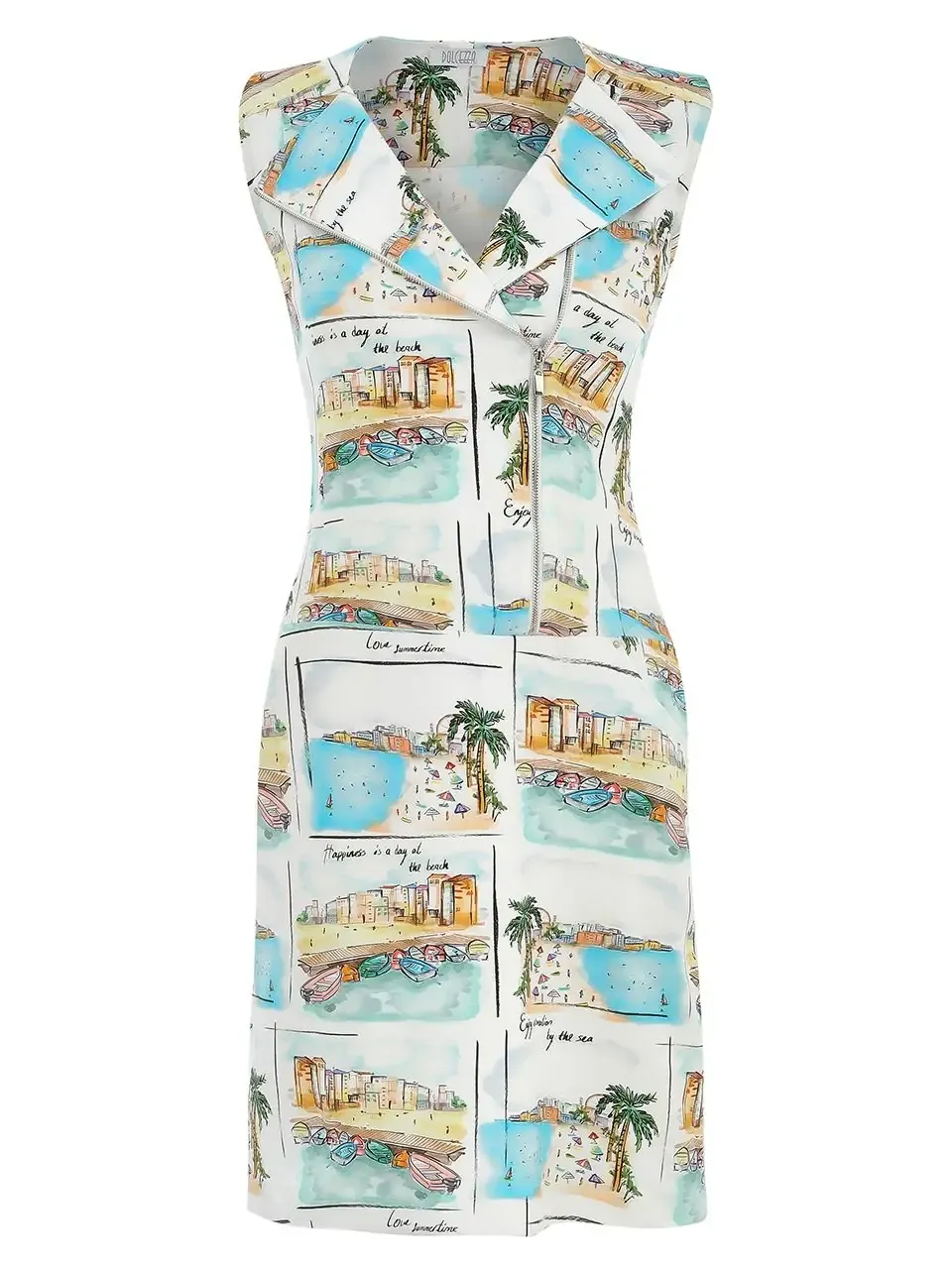 Dolcezza By Wild Curves: La Sable Et La Mer Zip Dress