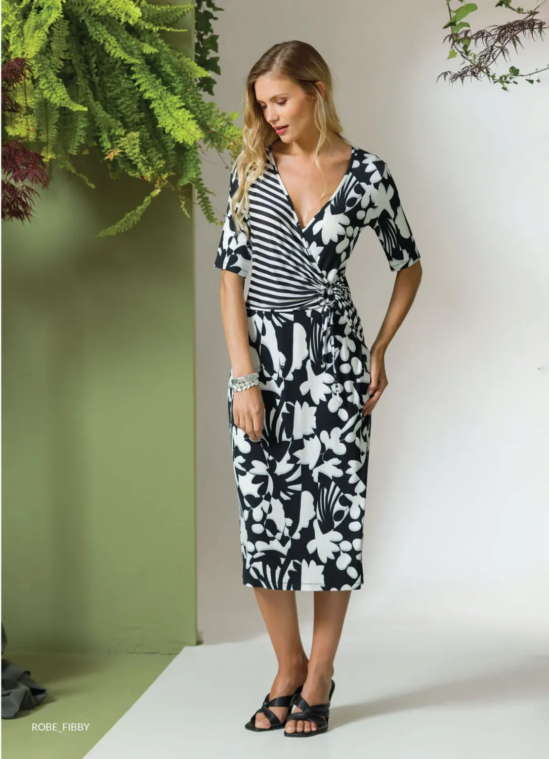 Maloka: At The Opera Tied Bodice Midi Dress
