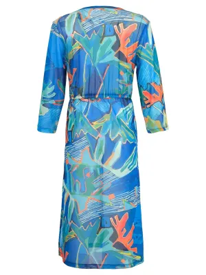 Dolcezza By Wild Curves: Palmetto Long mesh Beach Dress (25810)