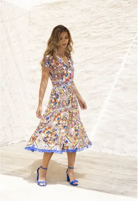 Paul Brial: Watercolor Azulejo Tile Designed Sundress