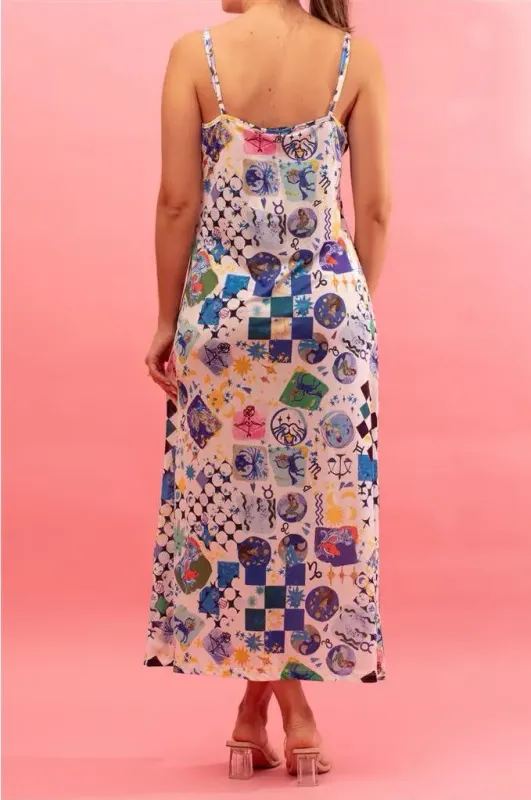 Maloka: Astro Contrast Slip Dress