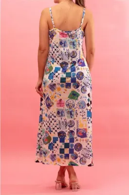 Maloka: Astro Contrast Slip Dress