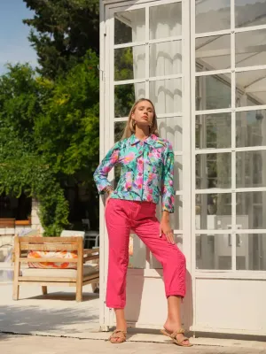 Dolcezza By Wild Curves: Summer Fiesta Ankle Pull Tie Pants (25227)
