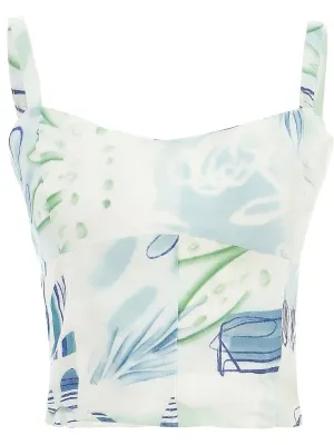 Dolcezza By Wild Curves: City Garden Linen Tank Top