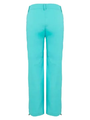 Dolcezza By Wild Curves: Summer Fiesta Ankle Pull Tie Pants Aqua (25227)