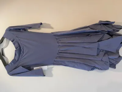 Luna Luz: 3/4 Sleeves Belleza Dress With Ties In Dusk