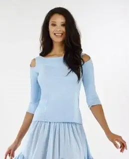 Luna Luz: Cold Shoulder Top In Bonfire