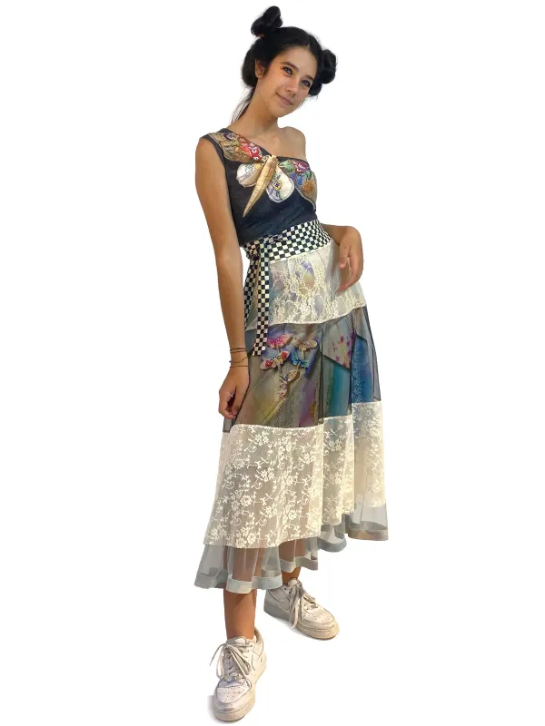 IPNG: Never Enough Color Orchid Illusion High Waist Skirt