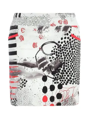 Dolcezza By Wild Curves: Coral Shards Art Skort (25754)