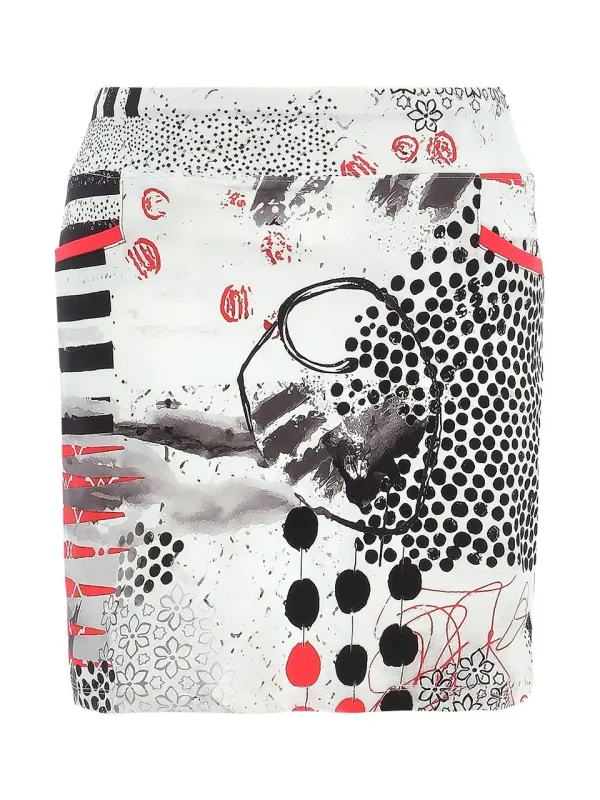 Dolcezza By Wild Curves: Coral Shards Art Skort (25754)