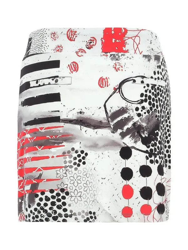 Dolcezza By Wild Curves: Coral Shards Art Skort (25754)