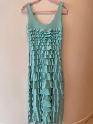Isle Apparel By Wild Curves: Merit Mesh Cha Cha Maxi Dress In Aqua