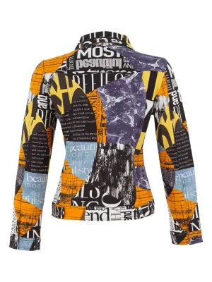 Dolcezza By Wild Curves: Newspaper Soft Denim Jacket (2522)