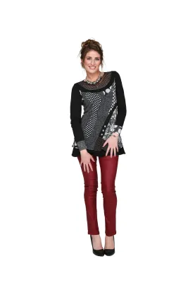 S'Quise Paris: Cupcake Drizzled Peek-A-Boo Hem Tunic