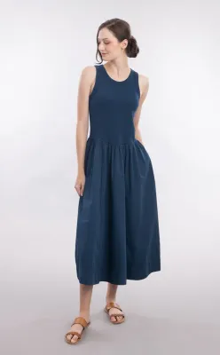 Luna Luz: Piazza Tank Dress In Navy