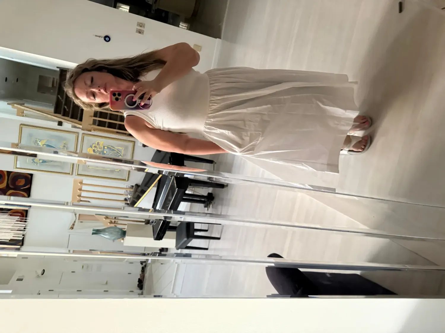 Luna Luz: Piazza Tank Dress In White