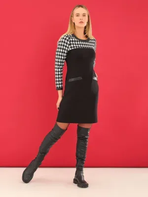 Dolcezza By Wild Curves: Out On The Town Houndstooth Dress (75105)