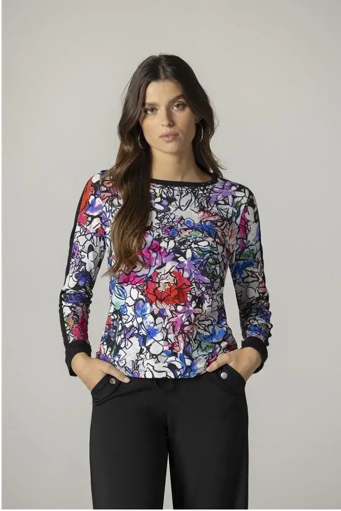 Maloka: Amour Roses Contrast Art Top