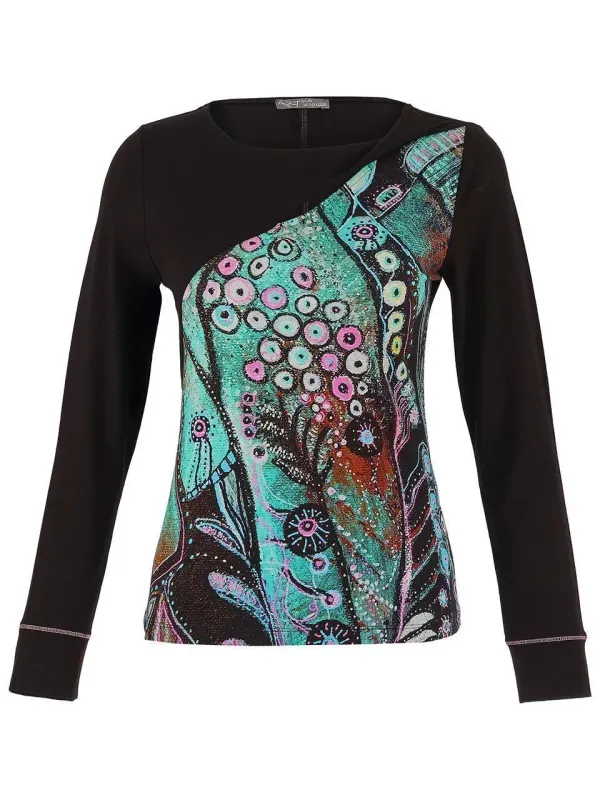 Dolcezza By Wild Curves: Enchanted Island Art Top (75722) Dolcezza By Wild Curves: Enchanted Island Art Top (75722)