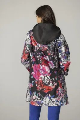 Maloka: Amour Roses Art Raincoat