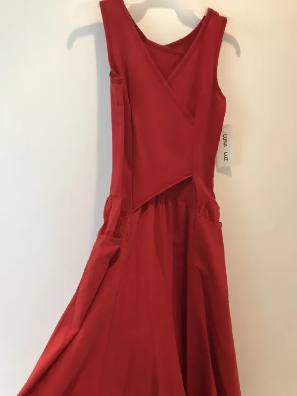 Luna Luz: Domingo Tank Dress In Bonfire