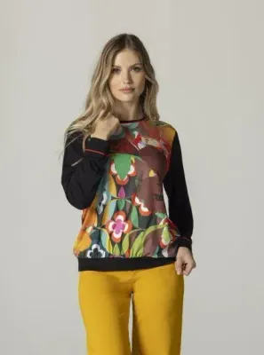 Maloka: Jardin Artiste Abstract Art Sweater