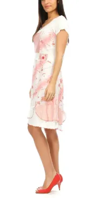 S'Quise Paris: Blushing Daisies Peek-A-Boo Hem Dress