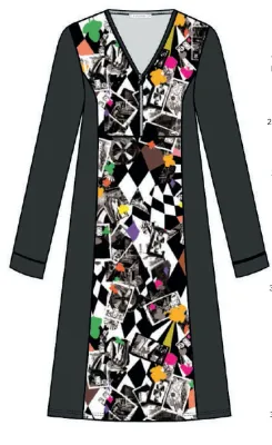 Maloka: Red Queen Card Zip Neckline Dress
