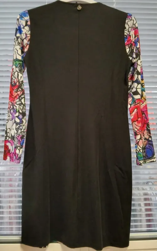 Maloka: Amour Roses Faux Leather Contrast Dress