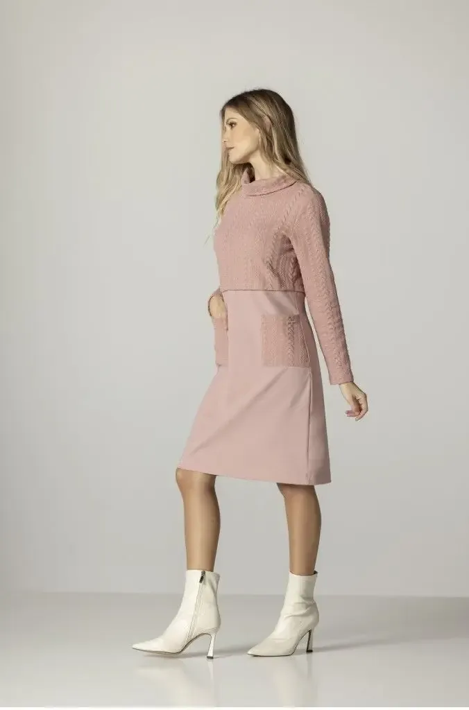 Maloka: Multi-Media Layered Quilted Sweater Dress
