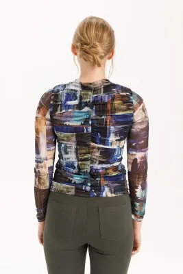 Isle By Wild Curves: Soho Almost Mesh Top In Dali Art