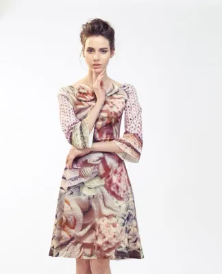 IPNG: Strawberry Flower Patch Knit Illusion Dress (Ships Immed, 1 left!)