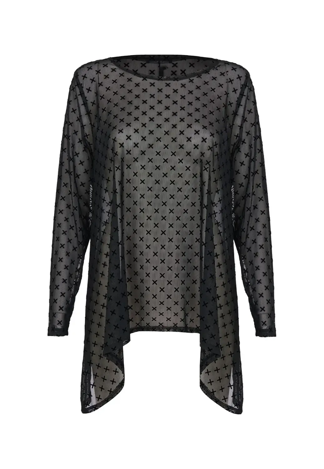 Kozan By Wild Curves: Marlowe Mesh Top In Edge (SH-4899)