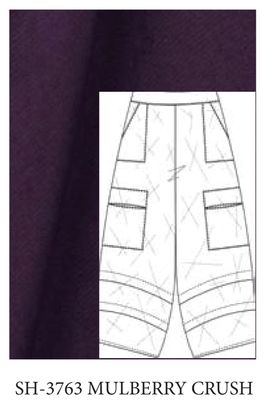 Kozan By Wild Curves: Mellow Pant In Mulberry Crush Mesh (SH-3763)