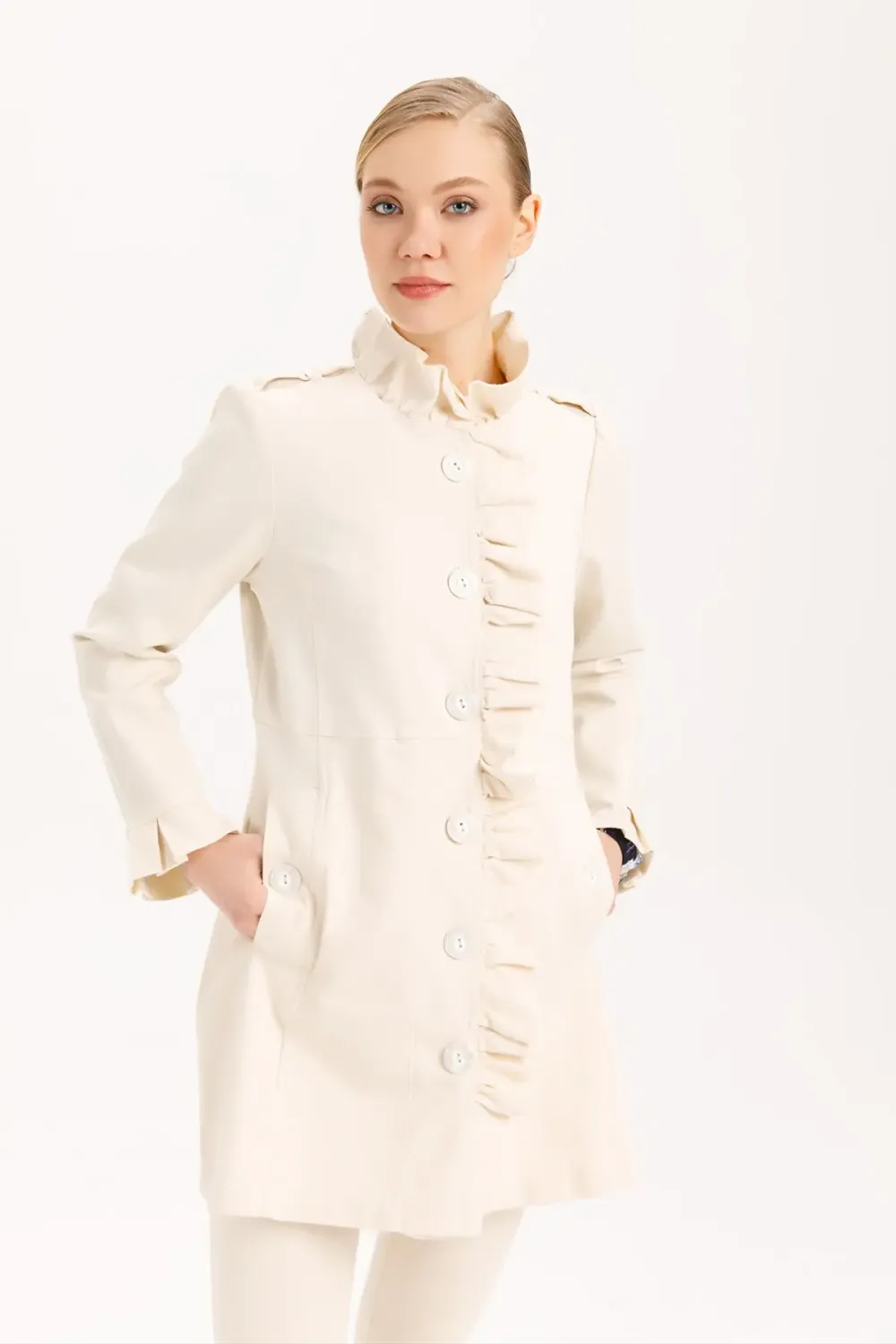Isle by Wild Curves: Florence Jacket In Winter White
