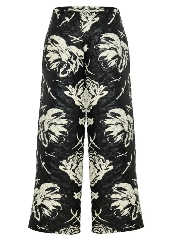 Kozan By Wild Curves: Renae Vegan Leather Pants In Eden Patchwork