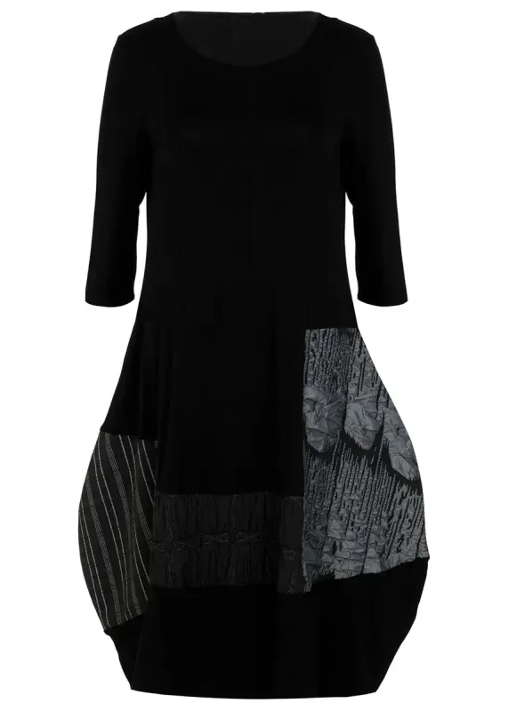 Kozan By Wild Curves: Zane Dress In Monochrome Rotary (MC-1923)