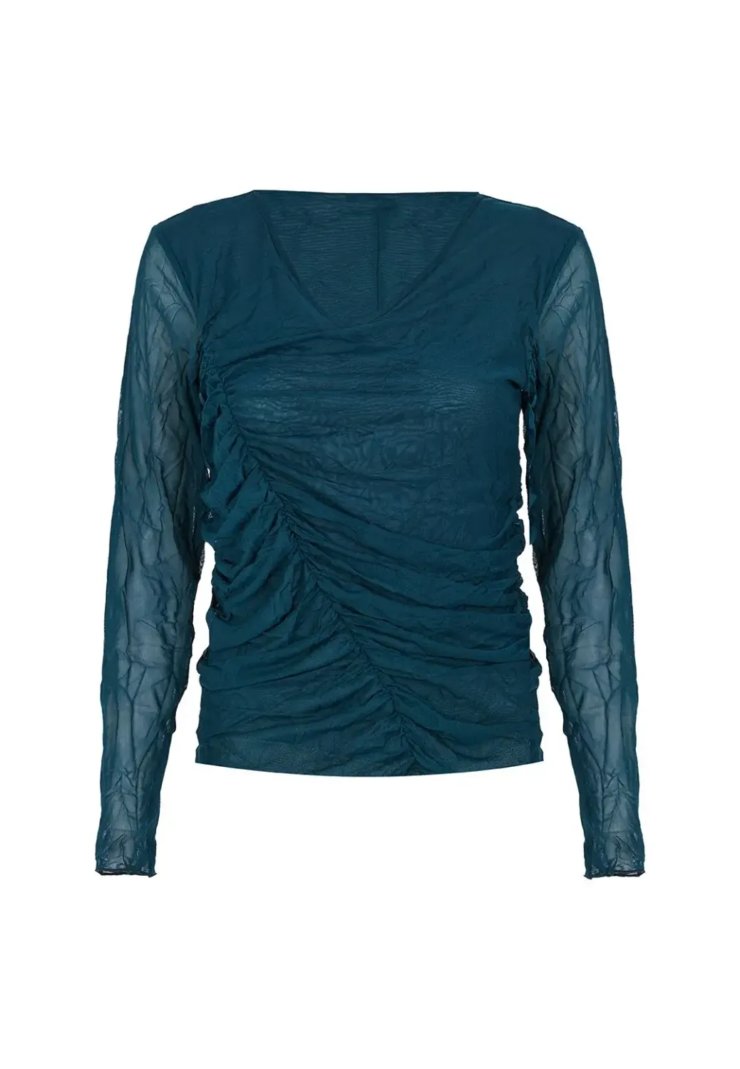 Kozan By Wild Curves: Mori Ruched Top In Forest Crush (SH-4866)