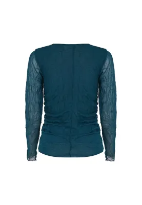 Kozan By Wild Curves: Mori Ruched Top In Forest Crush (SH-4866)