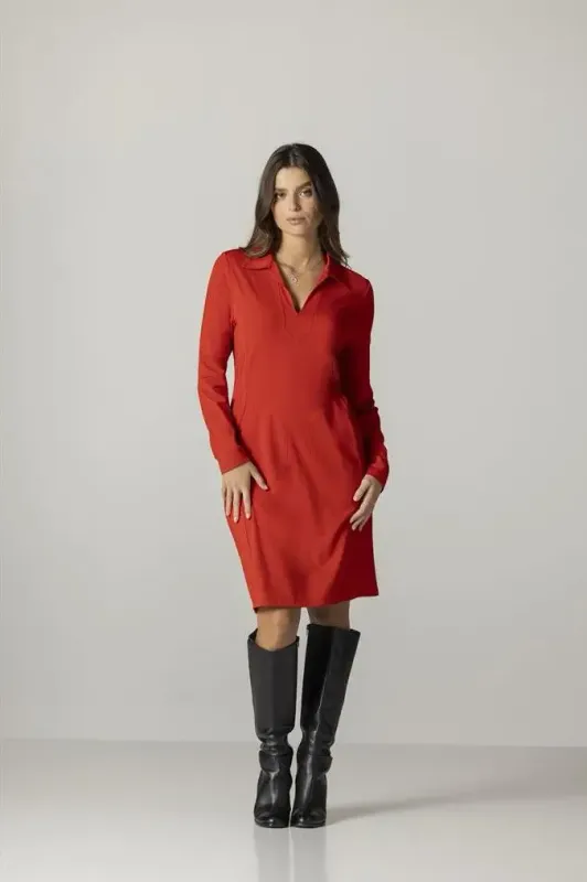 Maloka: Little Red Collar Dress Maloka: Little Red Collar Dress