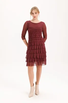 Isle By Wild Curves: Cha Cha Mesh Galaxy Dress In Black (425-15220)