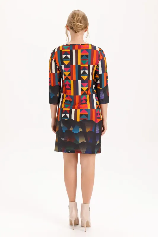 Isle By Wild Curves: Percy Dress In the Colors Of Menorca