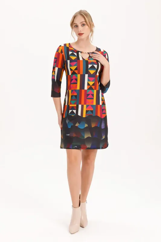 Isle By Wild Curves: Percy Dress In the Colors Of Menorca