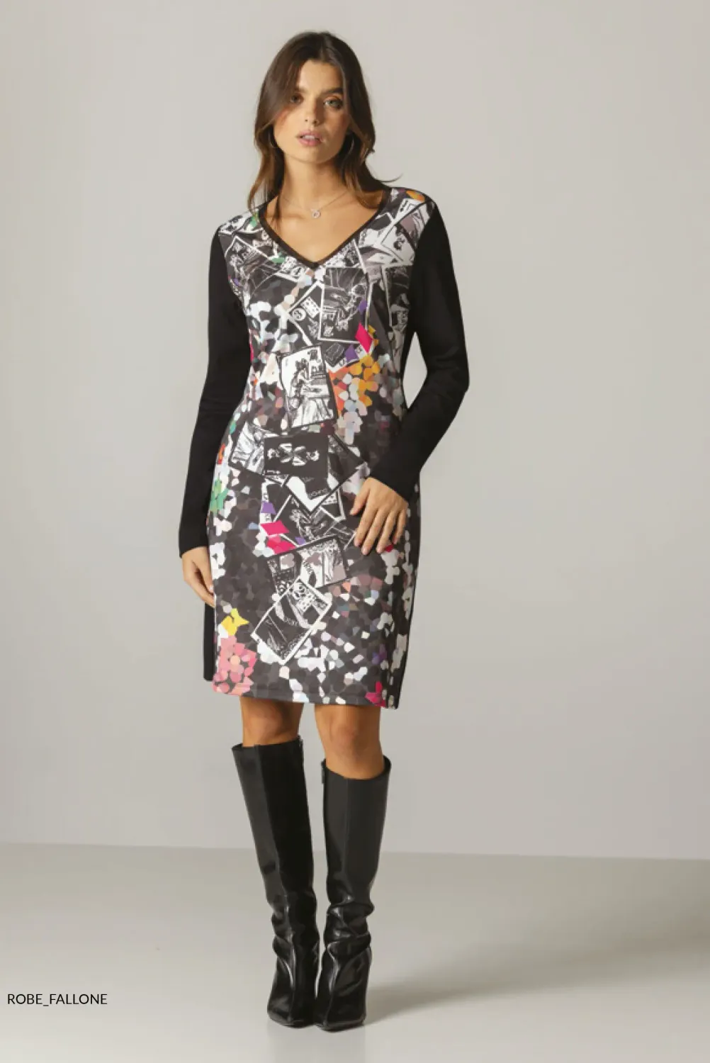 Maloka: Red Queen Card Contrast Dress/Tunic