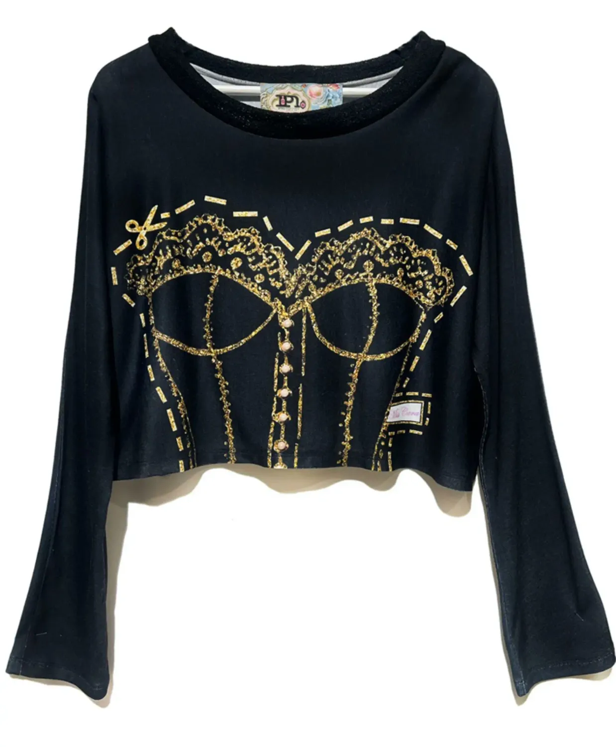 IPNG By Wild Curves: Blouse T-Mini Gold Paper Dolls