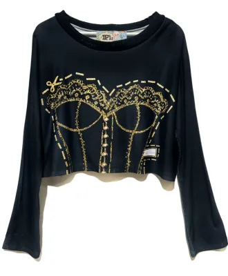 IPNG By Wild Curves: Blouse T-Mini Gold Paper Dolls