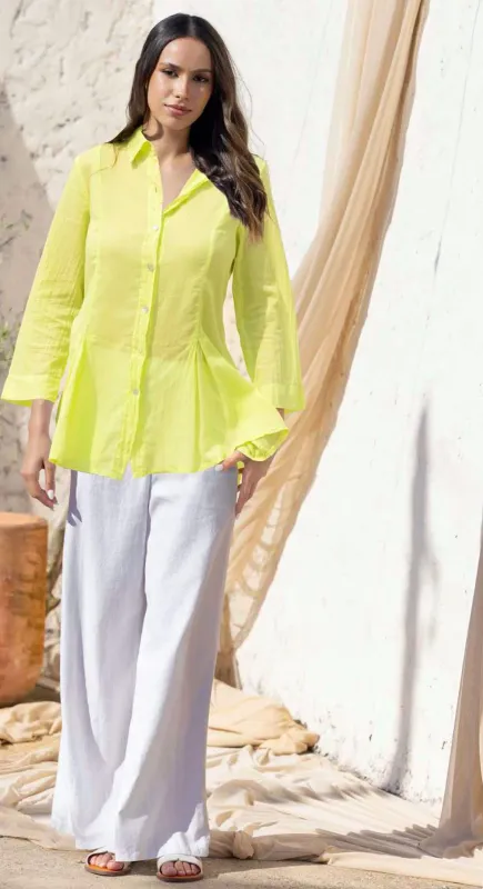 Maloka: Pineapple Flared Cotton Blouse